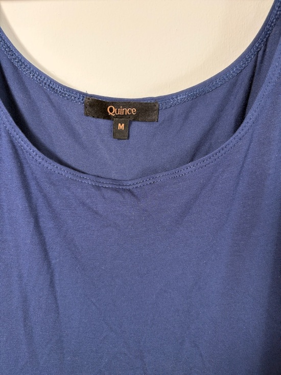 Quince Deep Blue Tank Swing Midi Dress - Navy- Medium - Picture 2 of 7